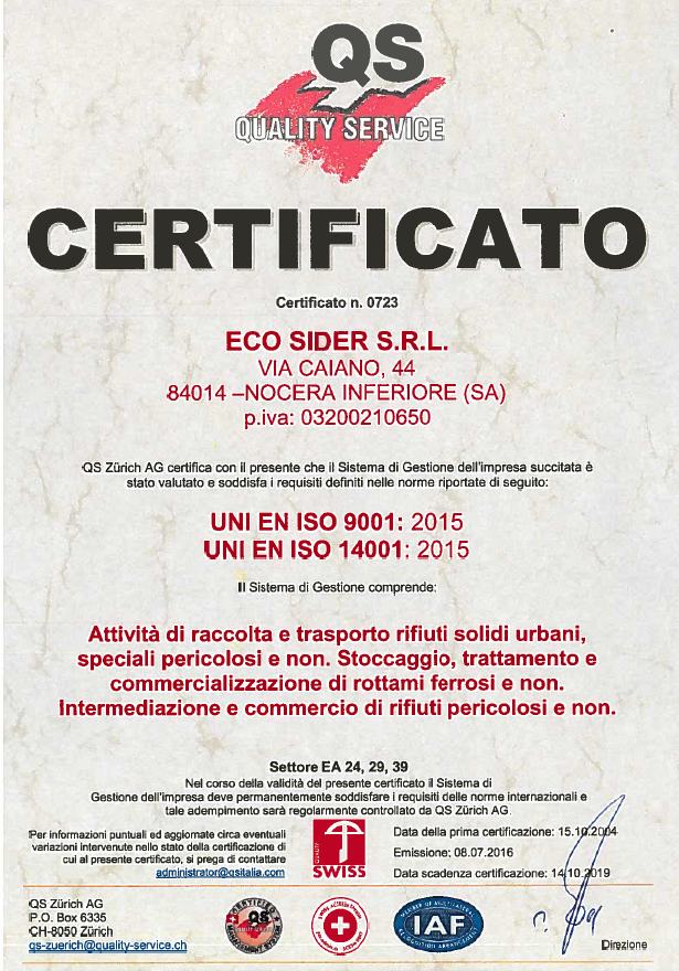 Certificazione ISO 9001-14001