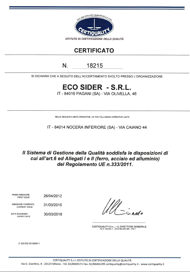 certificazione ecosider-srl